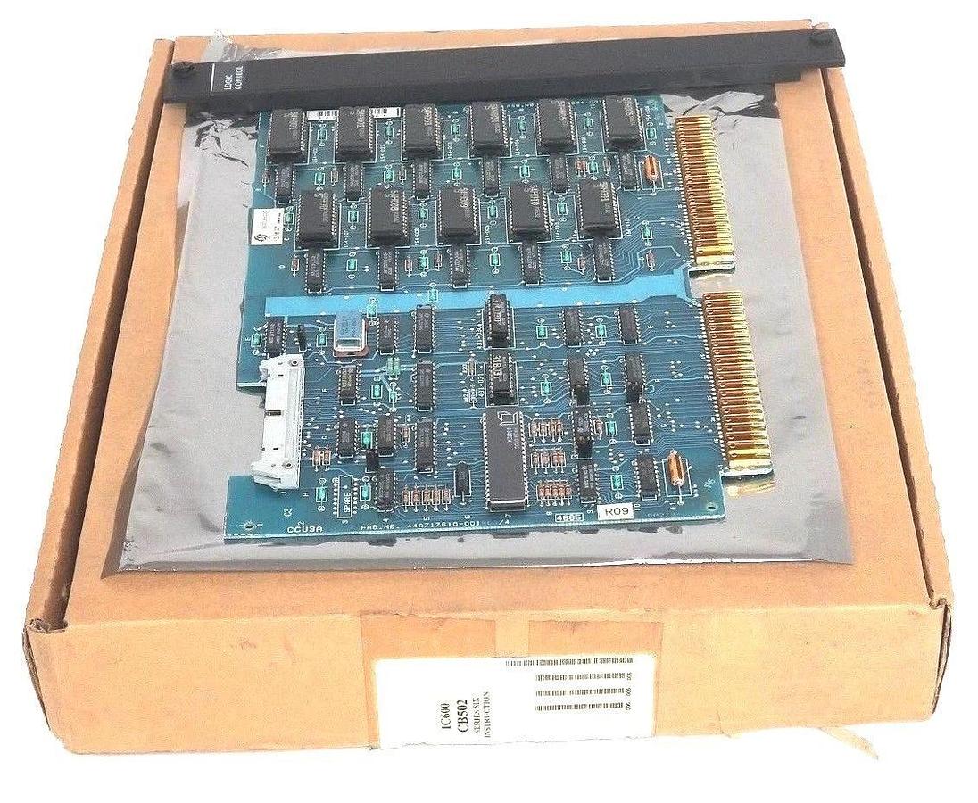 Used GE IC600CB502D CONTROL MODULE ASM. NO. 44A297094-G01 W/ IC600-FP501K FACEPLATE