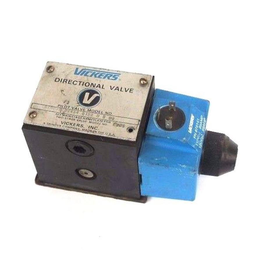 Used VICKERS DG4S4-012A-U-B-60 DIRECTIONAL VALVE 879279 W/ 879141 COIL
