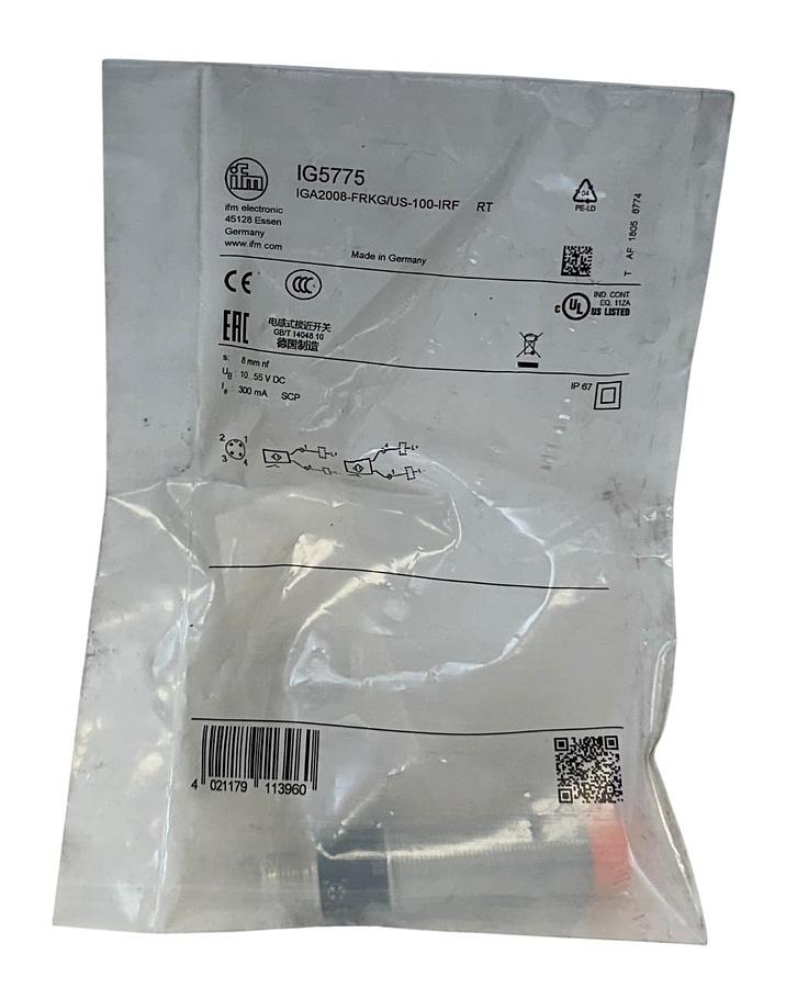 Used IFM IGA2008-FRKG/US-100-IRF / IG5775 INDUCTIVE SENSOR 10-55VDC 8mm 300mA NSFS