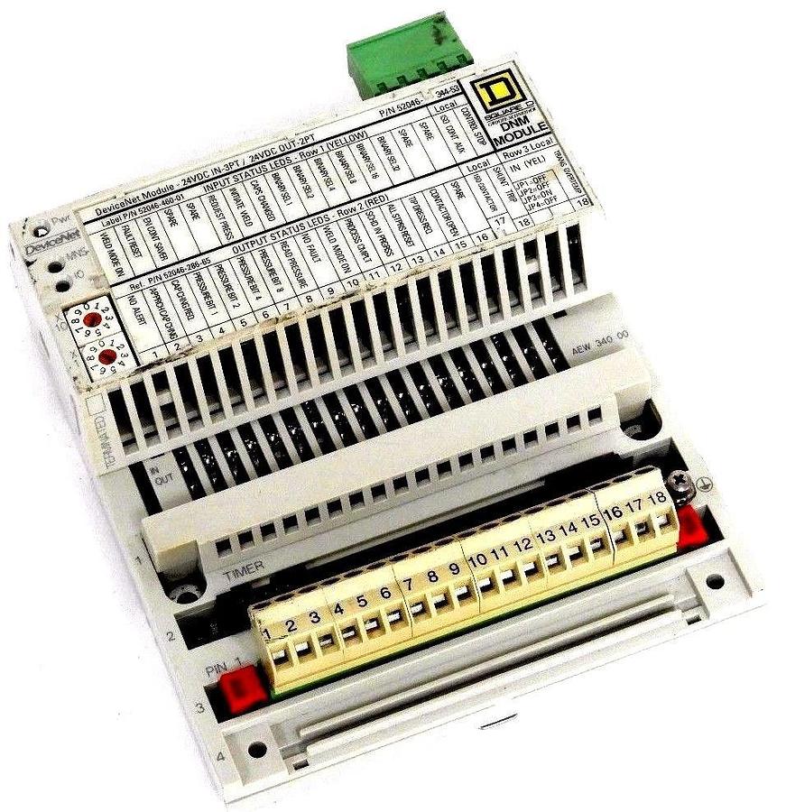 Used SCHNEIDER ELECTRIC 170LNT71000 COMMUNICATION ADAPTER W/ 170AEW34000 I/O BASE