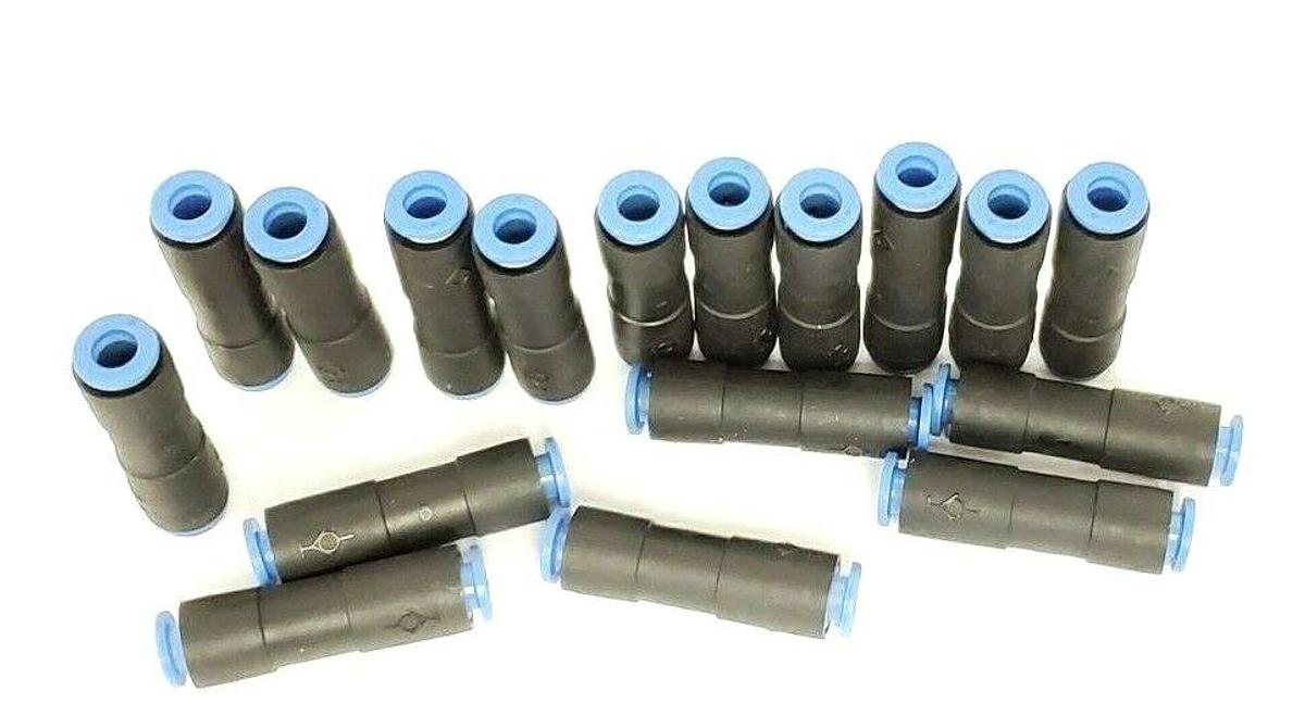Used LOT OF 17 NEW SMC SPORE 6 STRAIGHT UNION FITTINGS, 6MM-6MM