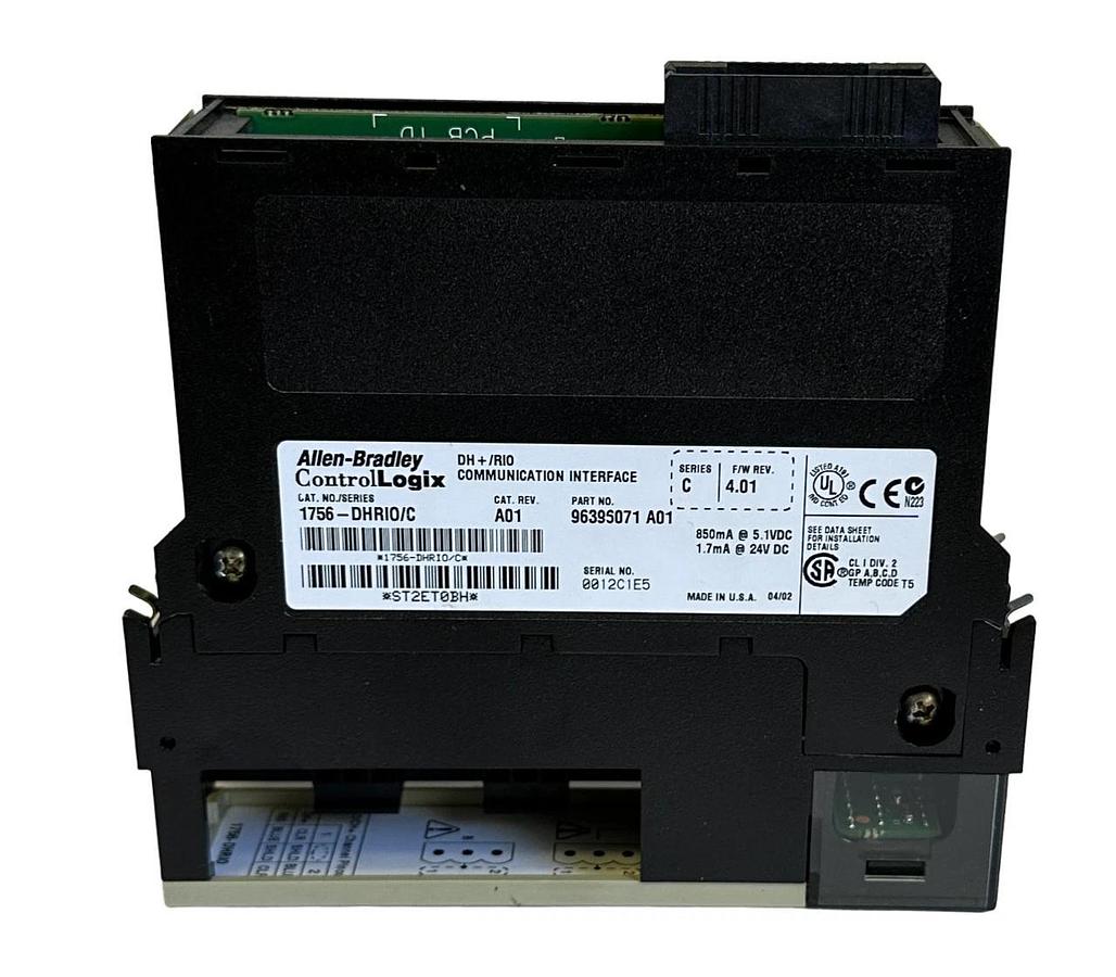 Used ALLEN BRADLEY 1756-DHRIO /C ControlLogix DH+/RIO COMMUNICATION MODULE 1756DHRIO
