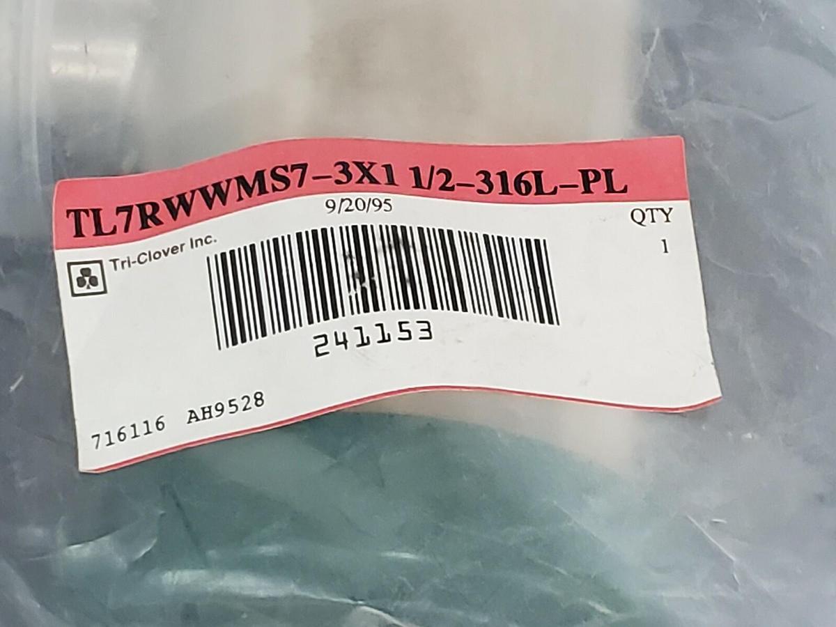 NEW TRI-CLOVER TL7RWWMS7-3X1 1/2-316L-PL PIPE TEE 241153