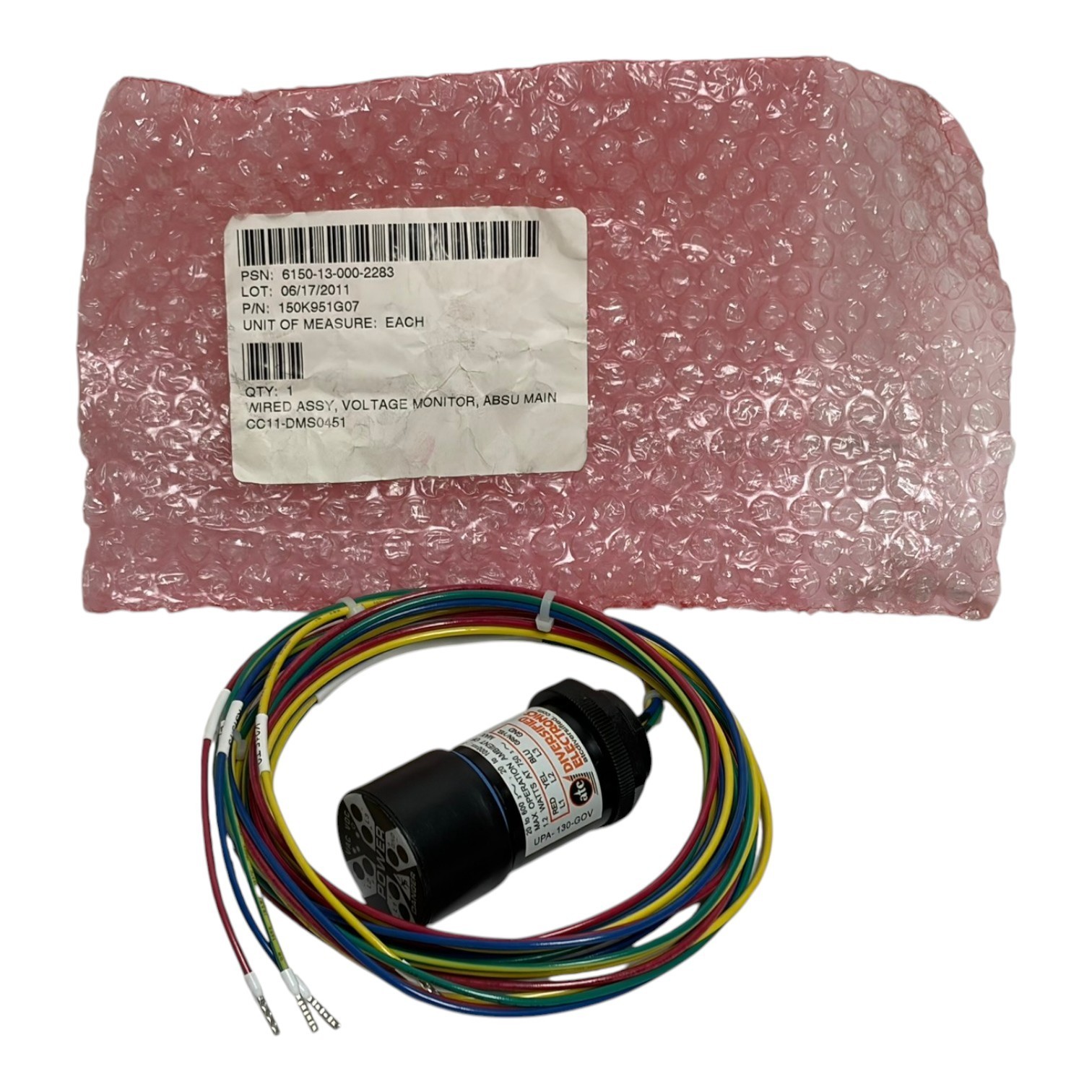 Used ATC Diversified UPA-130-GOV Voltage Monitor 3-Phase 20-600V Wired Assy 150K951G0