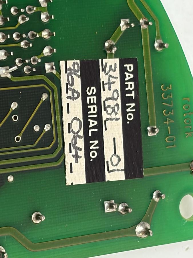 Used Rotork 33734-01 IQ Folomatic CPT Assy Circuit Board 3498L-01 New