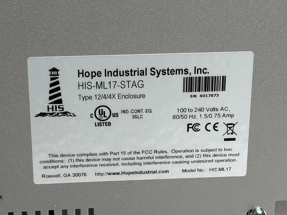 Hope Industrial HIS-ML17-STAG 17" Touch Screen Monitor NEMA 4X Panel Mount