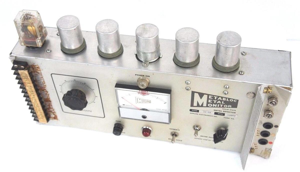 Used METABLOC METAL MONITOR SP-6A SOLID STATE METAL DETECTOR SP6A