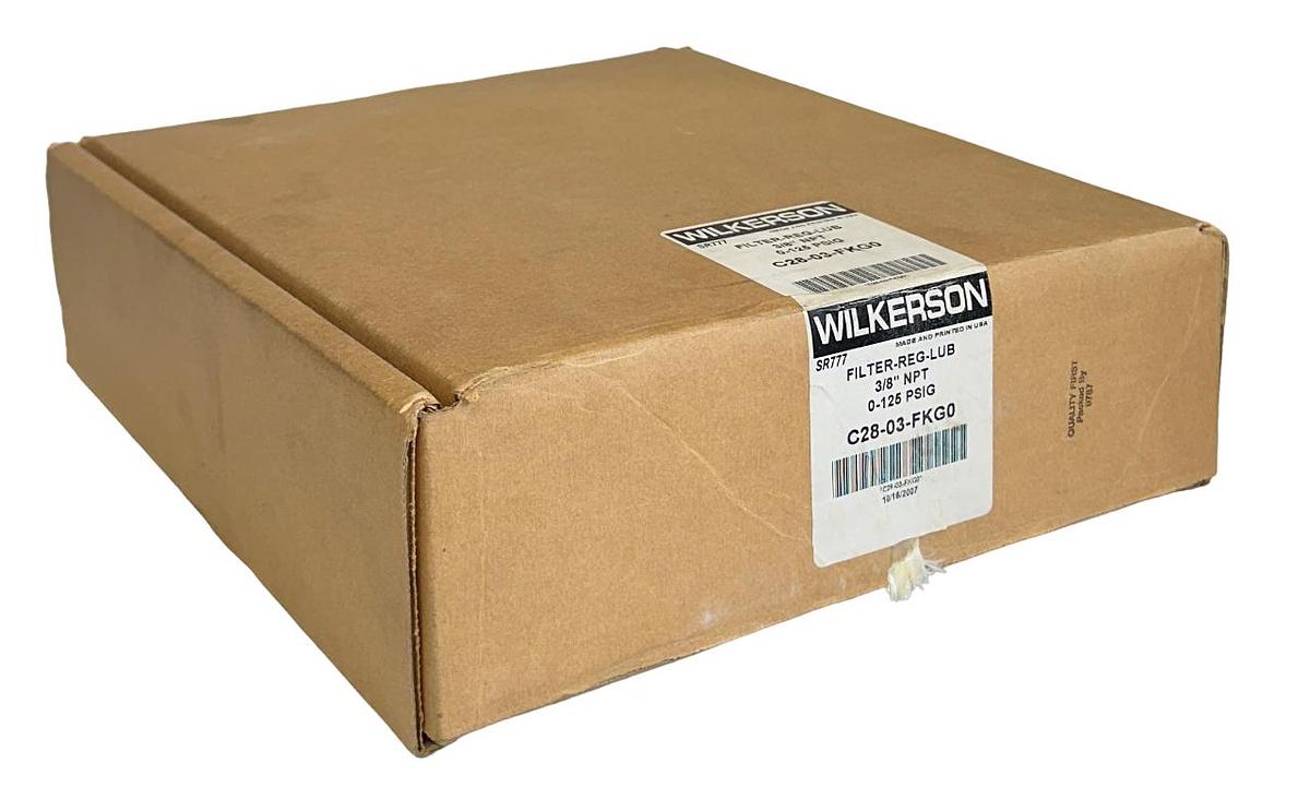 Used WILKERSON C28-03-FKG0 / C2803FKG0 FILTER-REG-LUB ASSY 3/8'' TP311 0-125PSIG NSMP