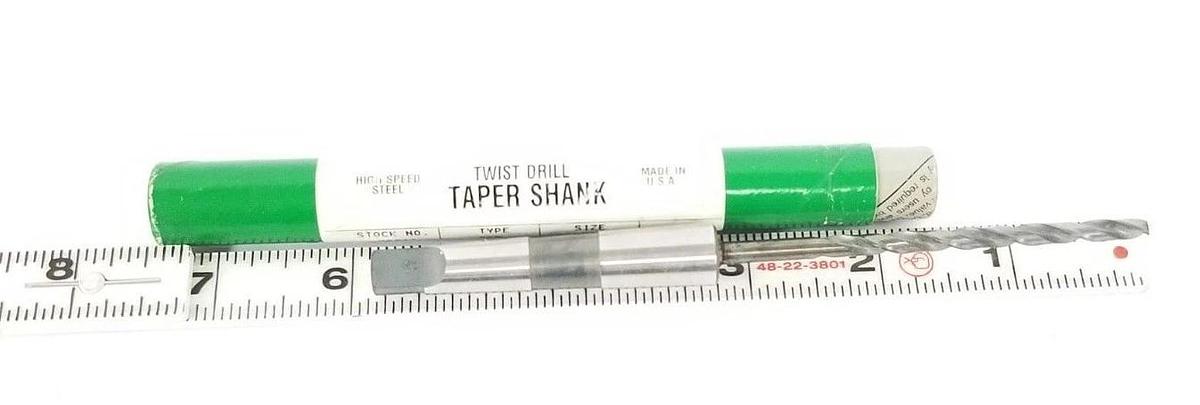 Used NEW PRECISION 20011 TYPE 209 HIGH SPEED STEEL TWIST DRILL TAPER SHANK, 11/64"