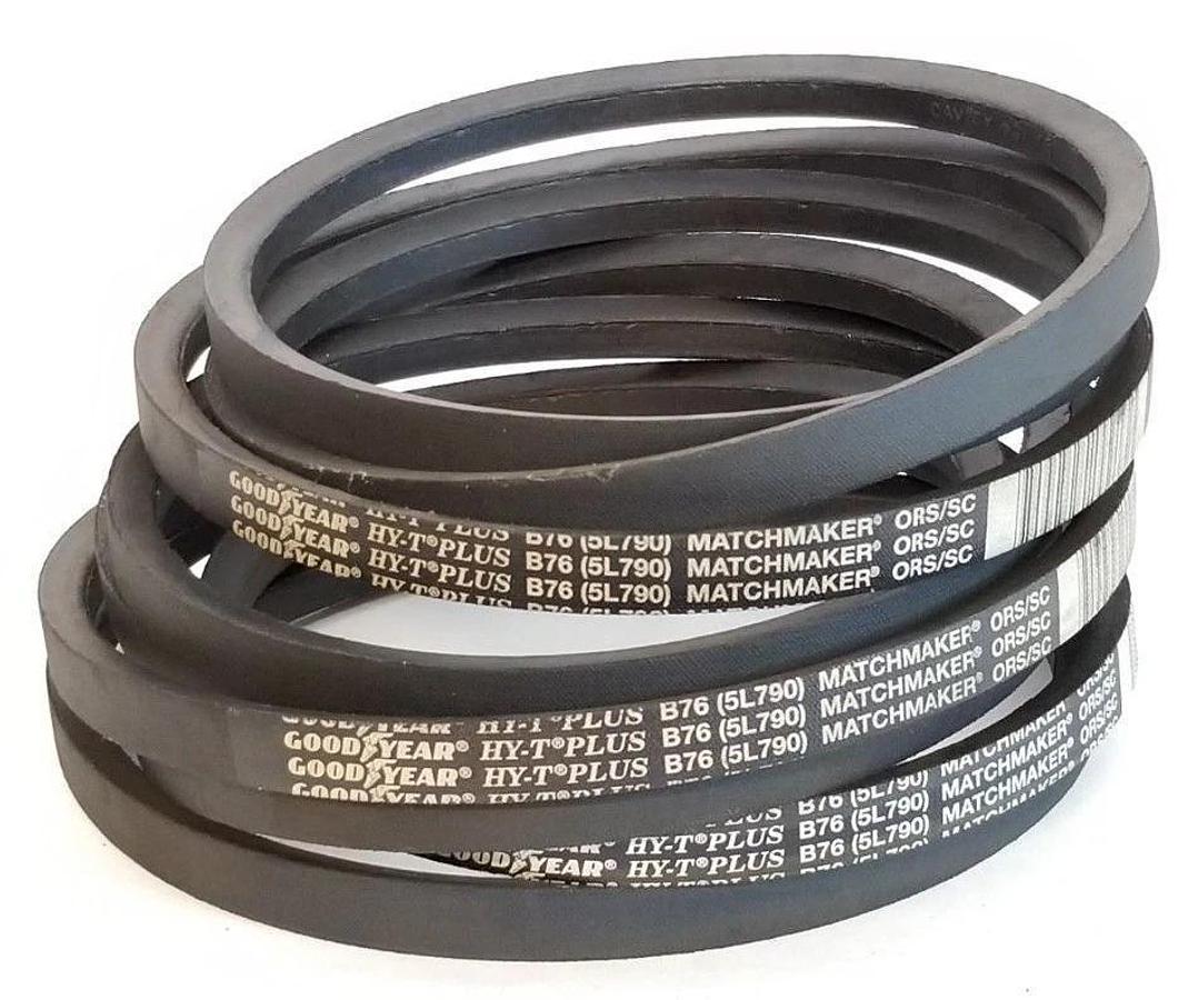 LOT OF 3 NEW GOODYEAR B76 HY-T PLUS 5L790 V-BELTS 21/32'' WIDTH 79'' LENGTH