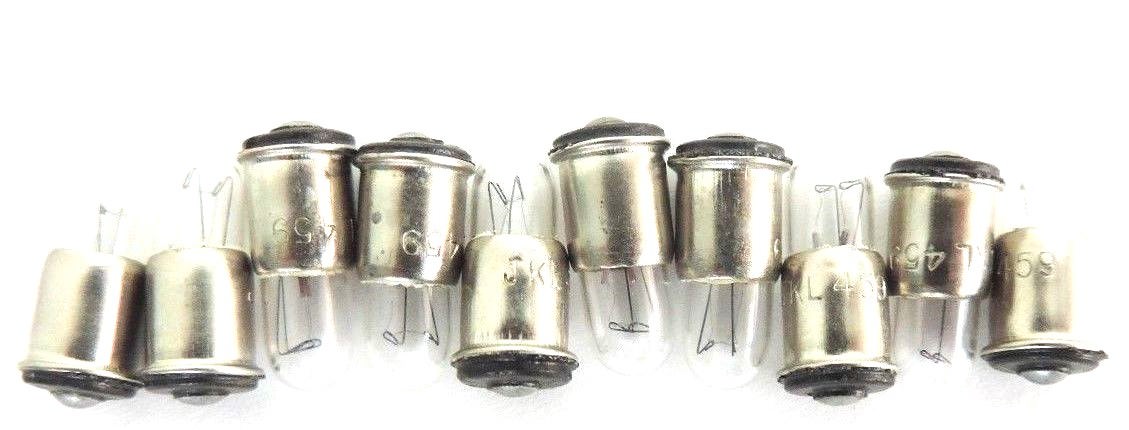 Used LOT OF 10 NEW JKL 459 T-1 3/4 MIDGET FLANGED BASED 28V BULBS