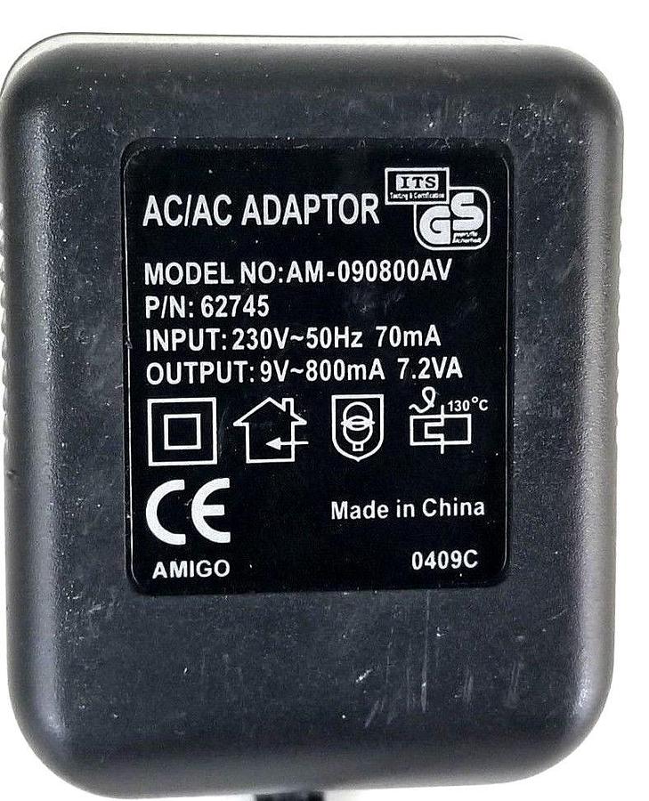 Used ITS AM-090800AV AC/AC ADAPTOR 62745