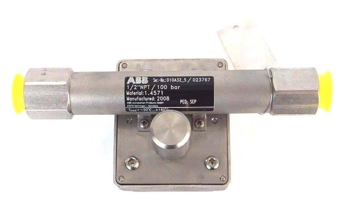 Used NEW ABB D10A32-5 FLOWMETER 1/2" NPT ORDER NO. 240144761/X031 D10A325