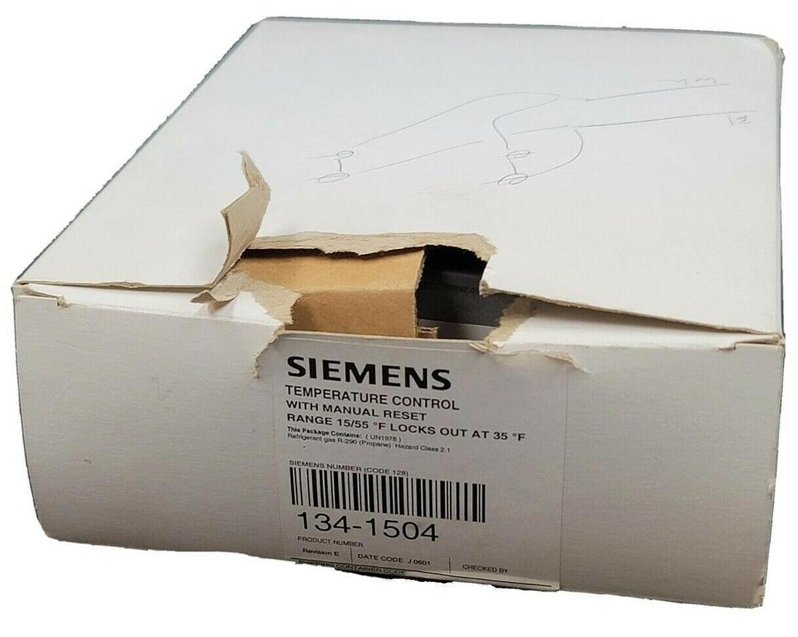 Used NIB SIEMENS 134-1504 TEMPERATURE CONTROL 1341504 W/ MANUAL RESET