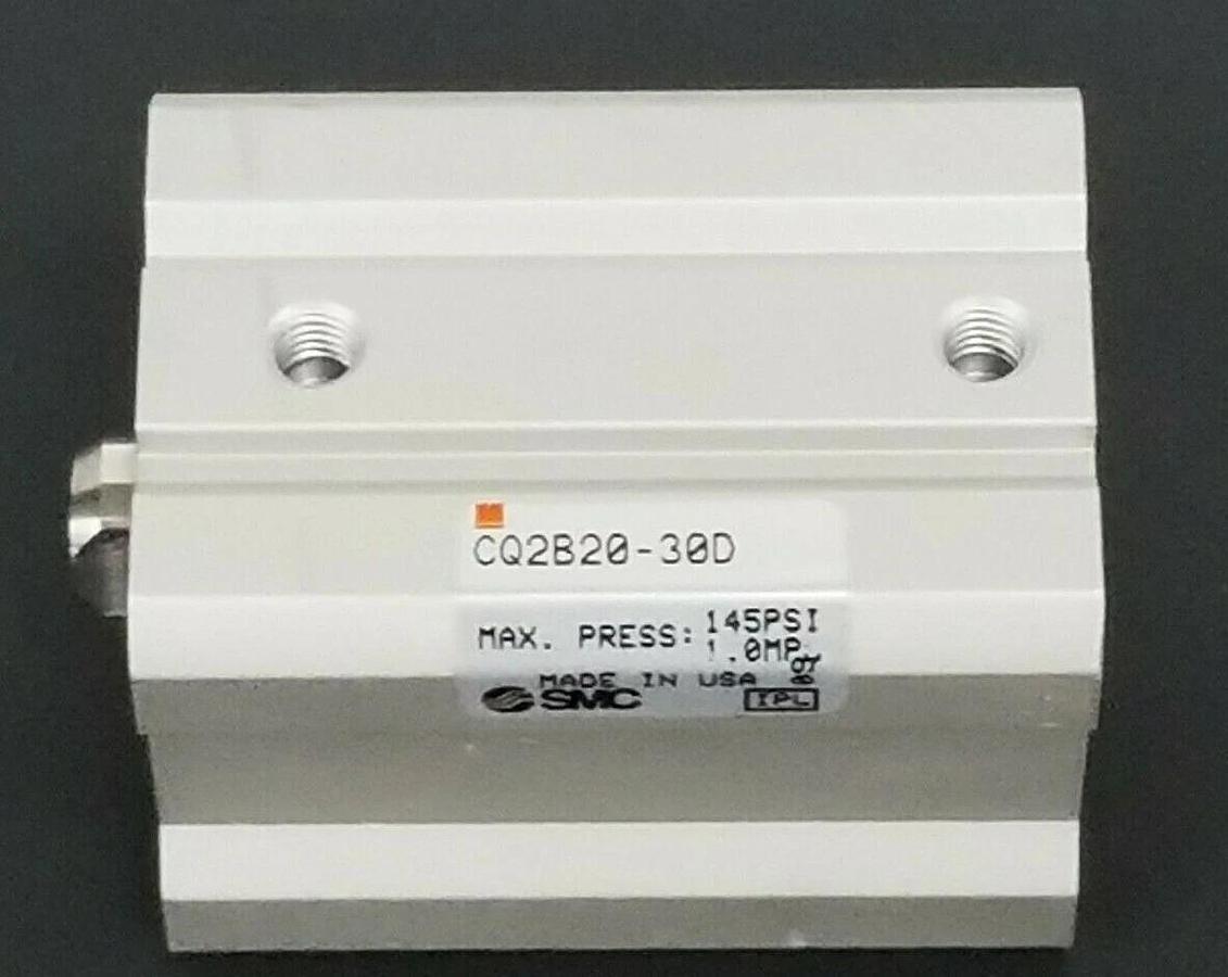 Used SMC CQ2B20-30D COMPACT CYLINDER CQ2B2030D, MAX PRESS: 145 PSI, 1.0 MP