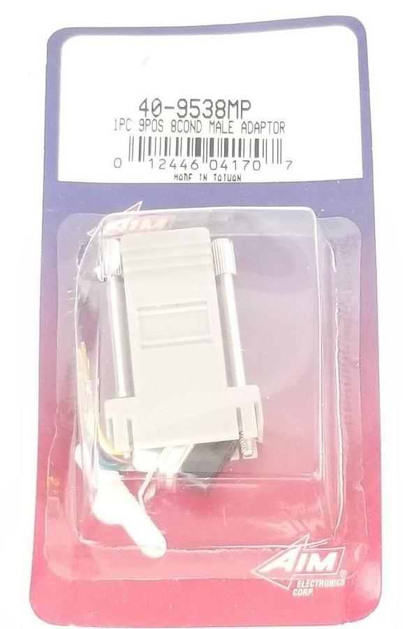 Used NIB AIM 40-9538MP 1PC 9POS 8COND MALE ADAPTOR 409538MP