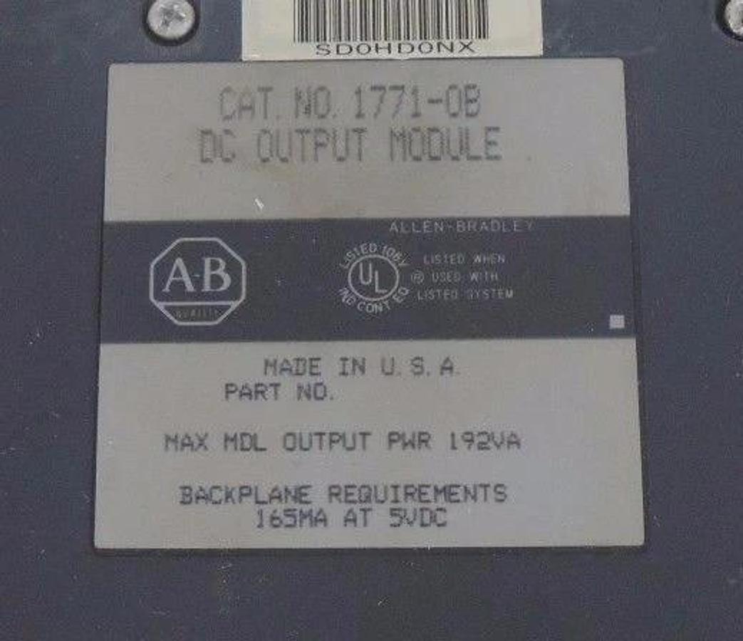 Used ALLEN BRADLEY 1771-OB DC OUTPUT MODULE 1771OB