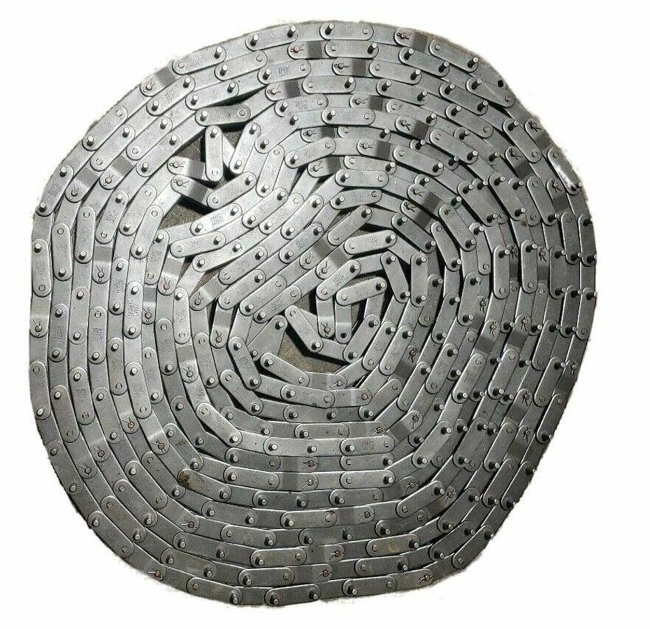 Used TSUBAKI RF2060 CONVEYOR ROLLER CHAIN, 1.5IN PITCH, ~55FT LENGTH