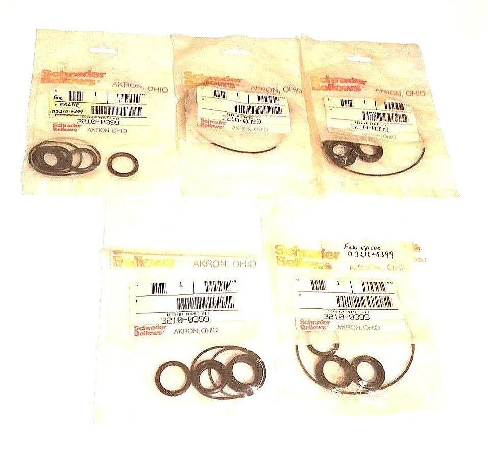 Used LOT OF 5 NEW SCHRADER BELLOWS 3210-0399 REPAIR PARTS KITS 32100399