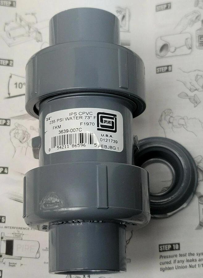 Used NIB SPEARS 3639-007C TU 2000 STANDARD BALL VALVE SOC/FIPT 3/4'' CPVC