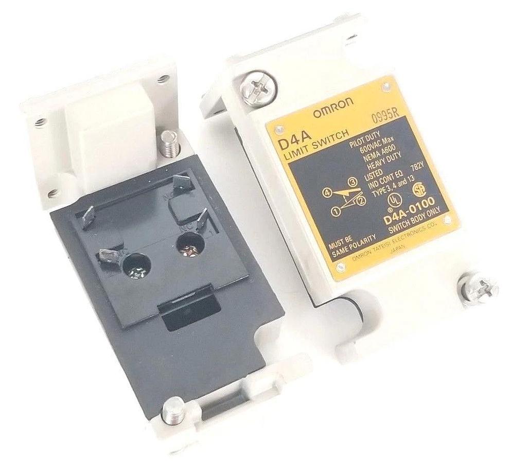 Used LOT OF 2 OMRON D4A-0100 LIMIT SWITCH BODIES D4A0100