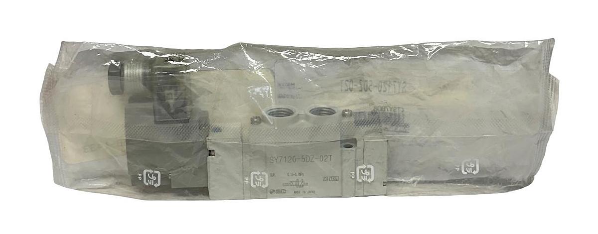 Used SMC SY7120-5DZ-02T / SY71205DZ02T PNEUMATIC SOLENOID VALVE 5-PORT 24VDC NSFS