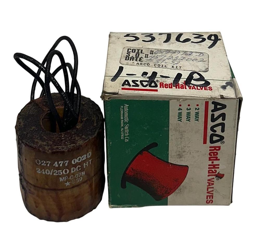 ASCO 0274772-D / 027-477-002D / 027477002D RedHat COIL KIT 240/250VDC OEM NSMP