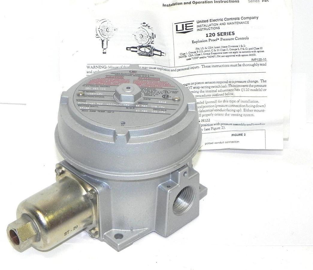 Used NIB UNITED ELECTRIC J120-134 PRESSURE SWITCH J120134