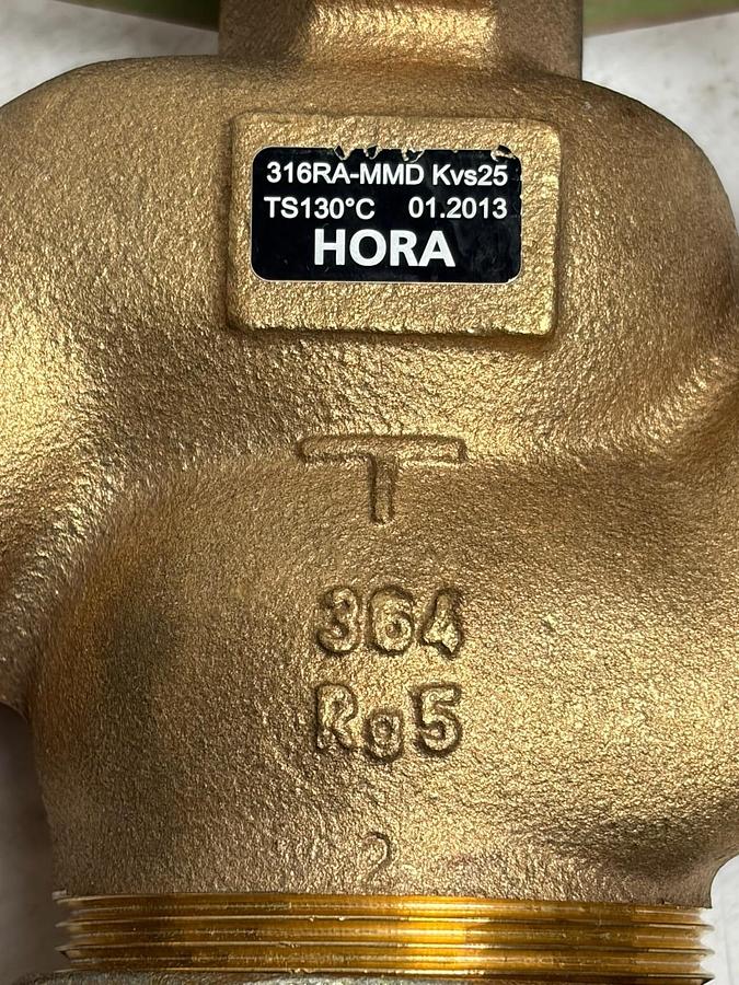 Used Hora MC100/230-A50 Electric Actuator 316RA-MMD 3-Way Mixing Valve 1.5"