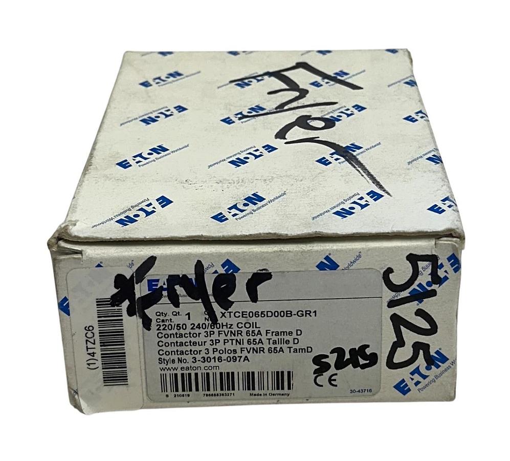 EATON XTCE065D00B-GR1 / DIL M65 / XTCE065D00B XT IEC CONTACTOR 3-3016-097A NSMP
