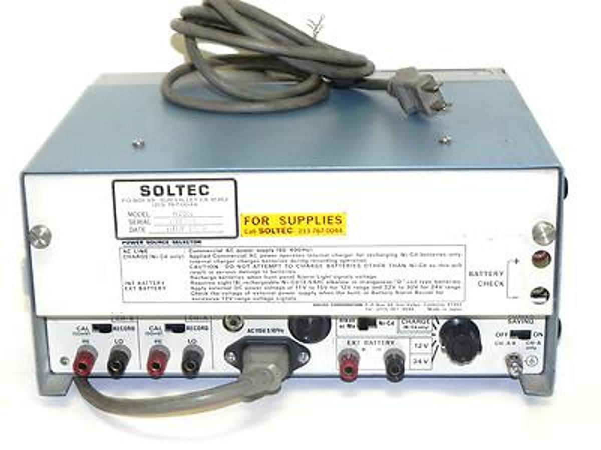 Used SOLTEC VP-6723S 2 PEN PORTABLE CHART RECORDER VP6723S