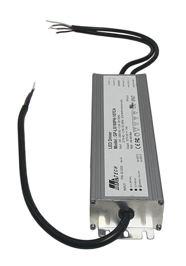 Used MAGTECH GP-LS150PH-107CA / GPLS150PH107CA LED DRIVER 100-240VAC 2A 20-3555 NSNP