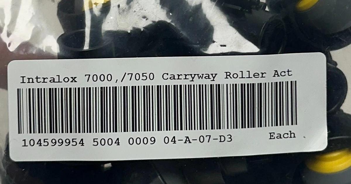 15 INTRALOX 7000/7050 OEM CARRYWAY ROLLERS ACT BLACK/YELLOW/GRAY 70007050 NSNP