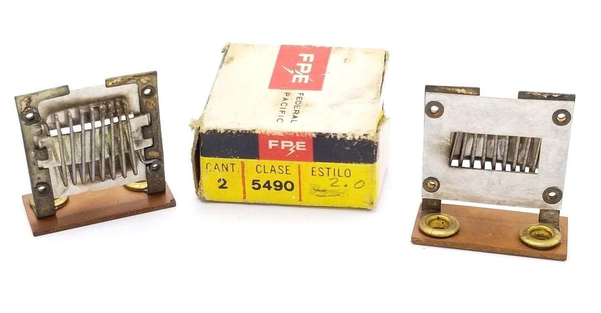 Used BOX OF 2 NEW FEDERAL PACIFIC 5490 HEATER ELEMENTS