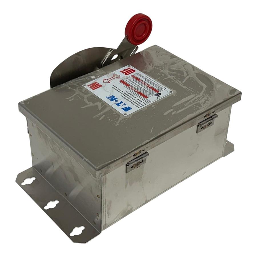 Used Eaton DH362UWK Heavy Duty Safety Switch 60A 3P 600V Non-Fusible NEMA 4X S.S NEW