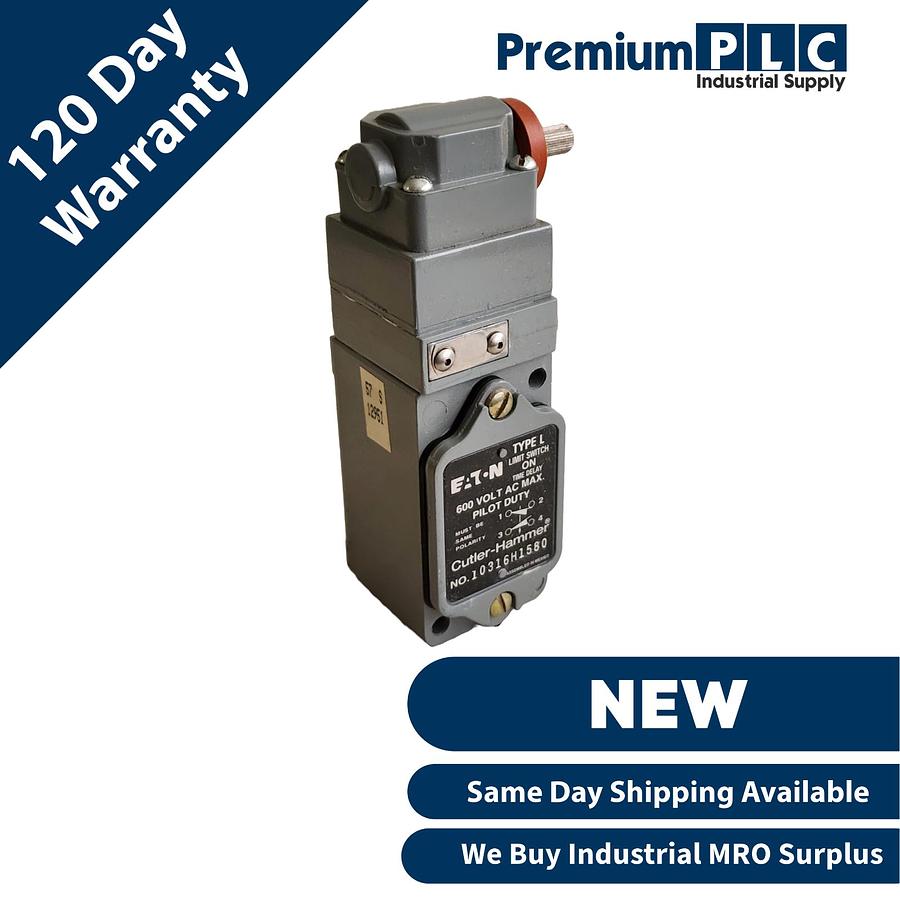 Used NEW EATON CUTLER-HAMMER 10316H1580 TYPE L HAZARDOUS LIMIT SWITCH 600V AC MAX.