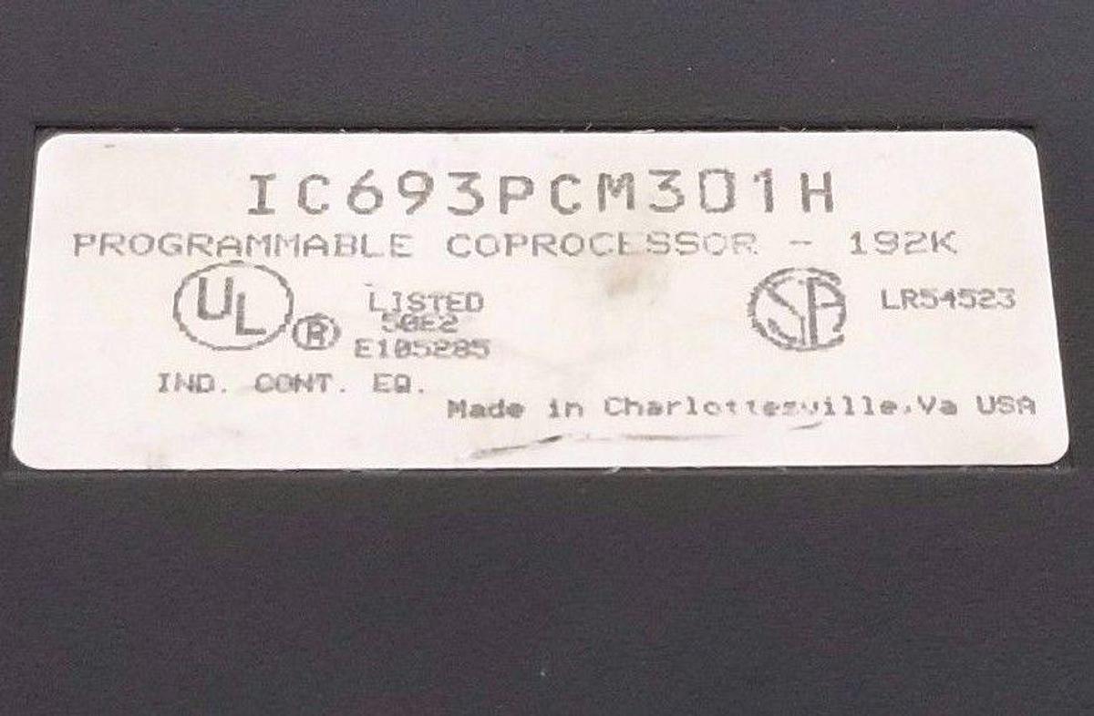 Used GE FANUC IC693PCM301H PROGRAMMABLE COPROCESSOR - 192K
