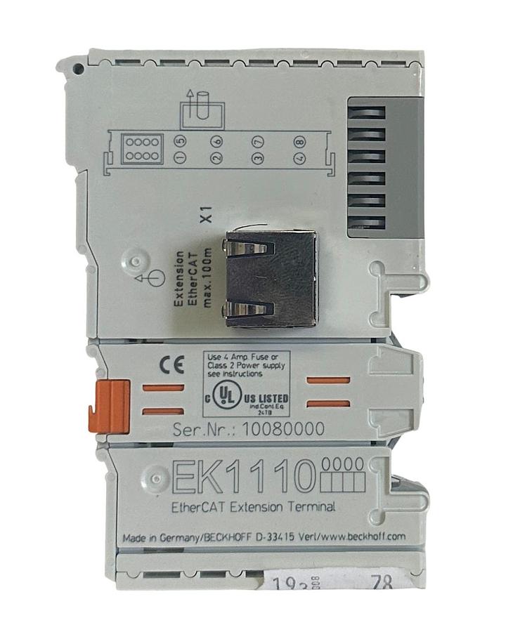 Used NEW BECKHOFF EK1110-0000 / EK1110 EtherCAT EXTENSION TERMINAL MODULE 100m OEM