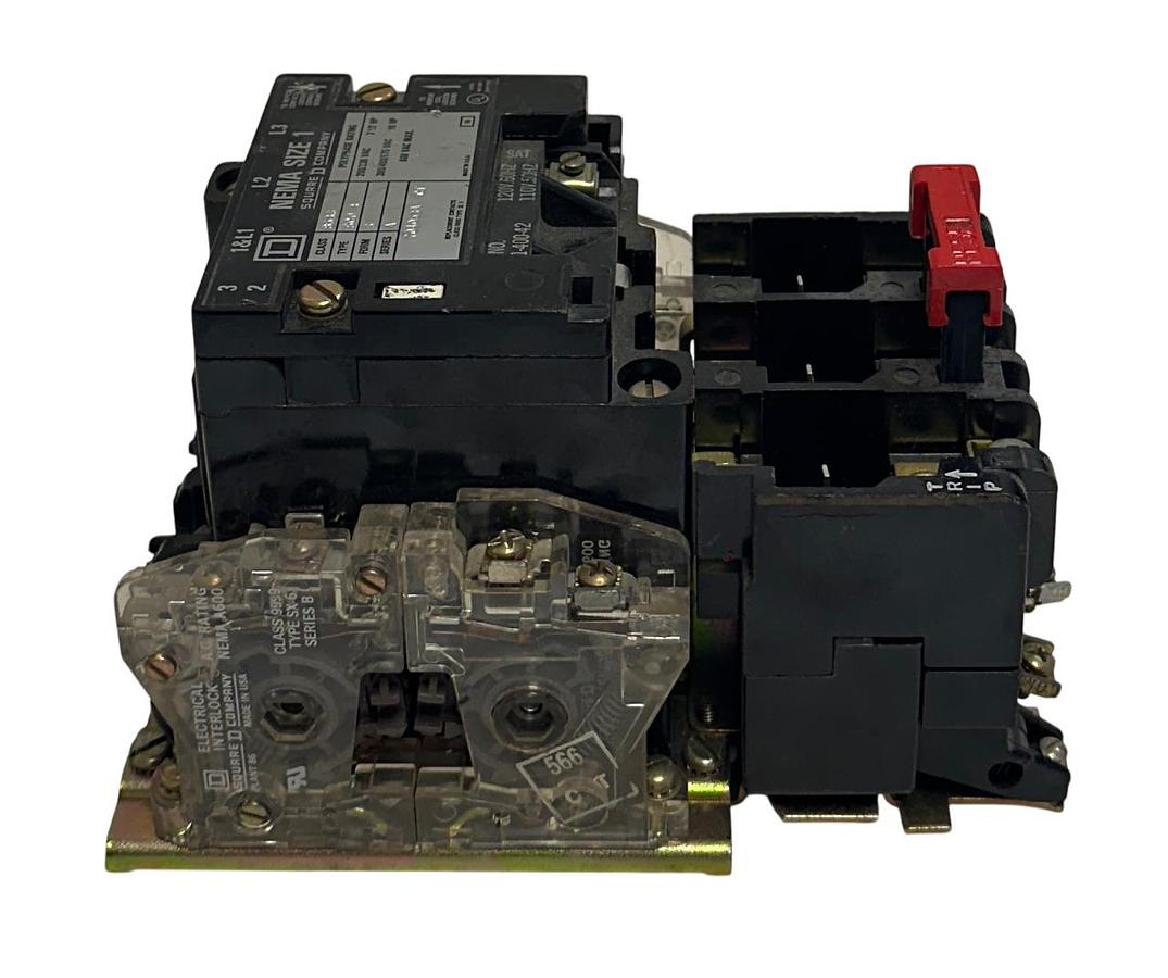 Used SQUARE D 8536-SCO-3 / 8536SCO3 NEMA SIZE 1 MAGNETIC STARTER FORM S SERIES A USNP