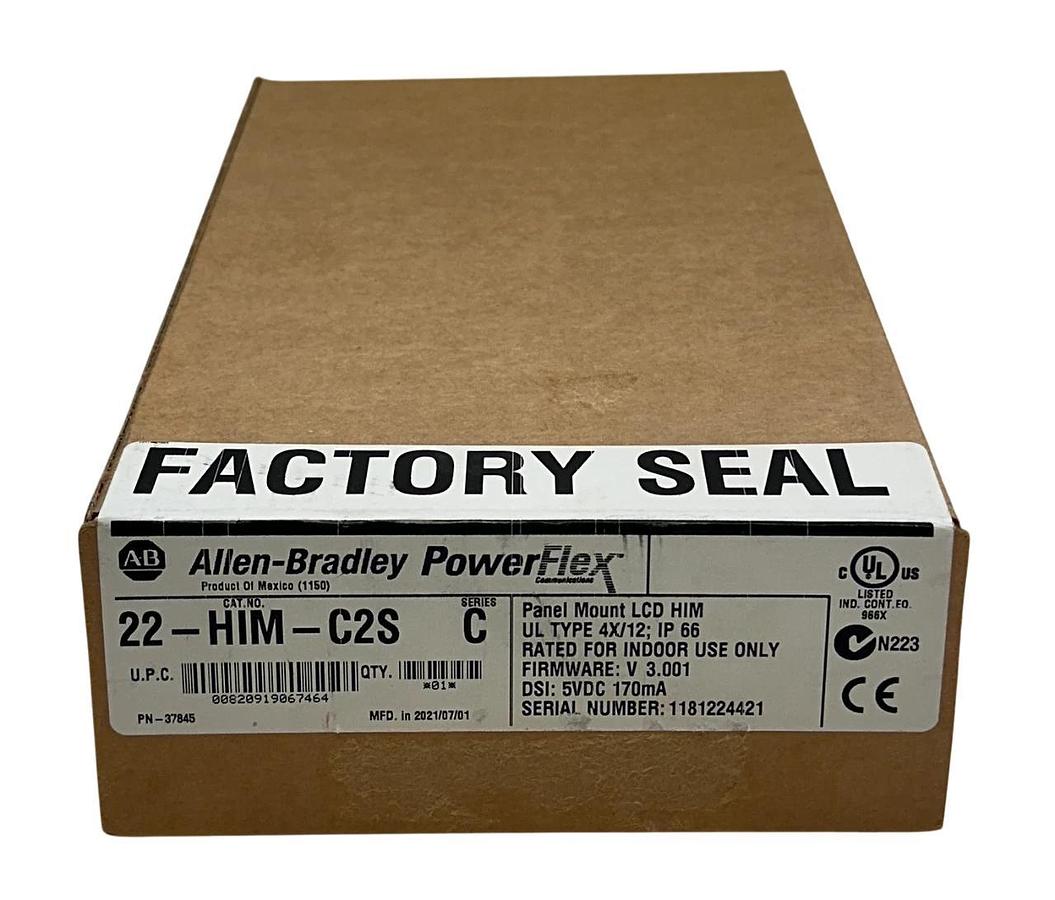 Used ALLEN BRADLEY 22-HIM-C2S /C PowerFlex Panel Mount LCD HIM 5VDC 170mA NSFS