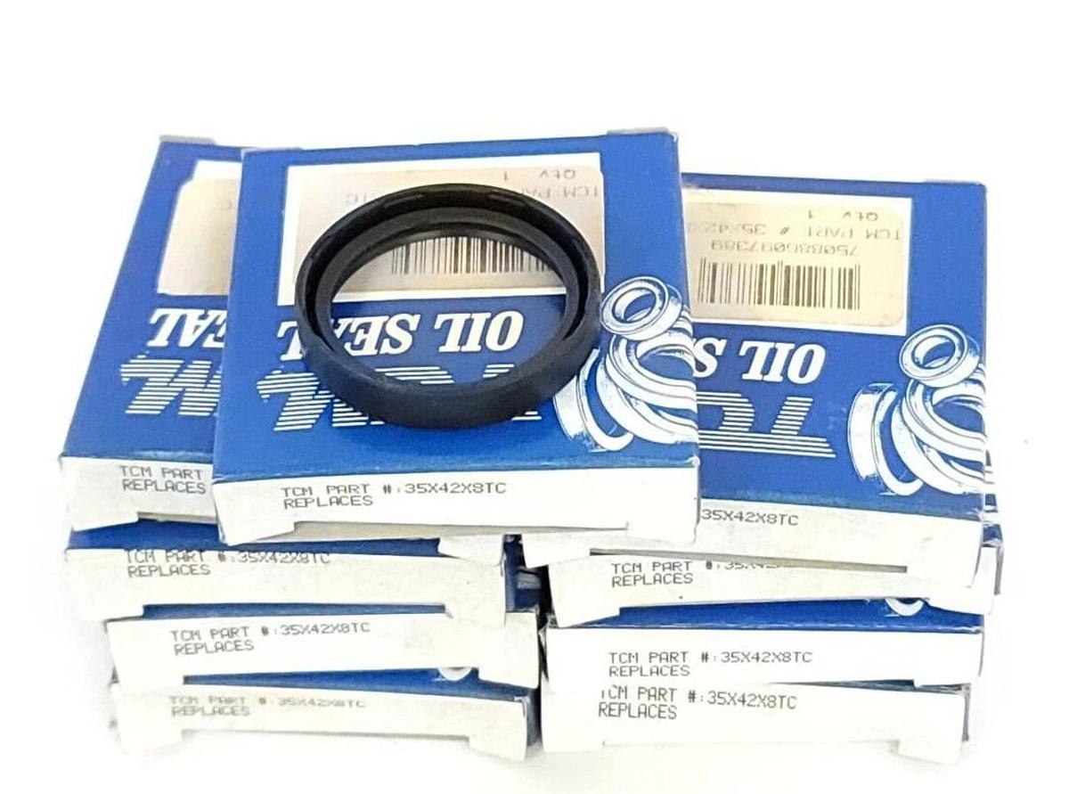 Used LOT OF 9 NIB TCM 35X42X8TC OIL SEALS