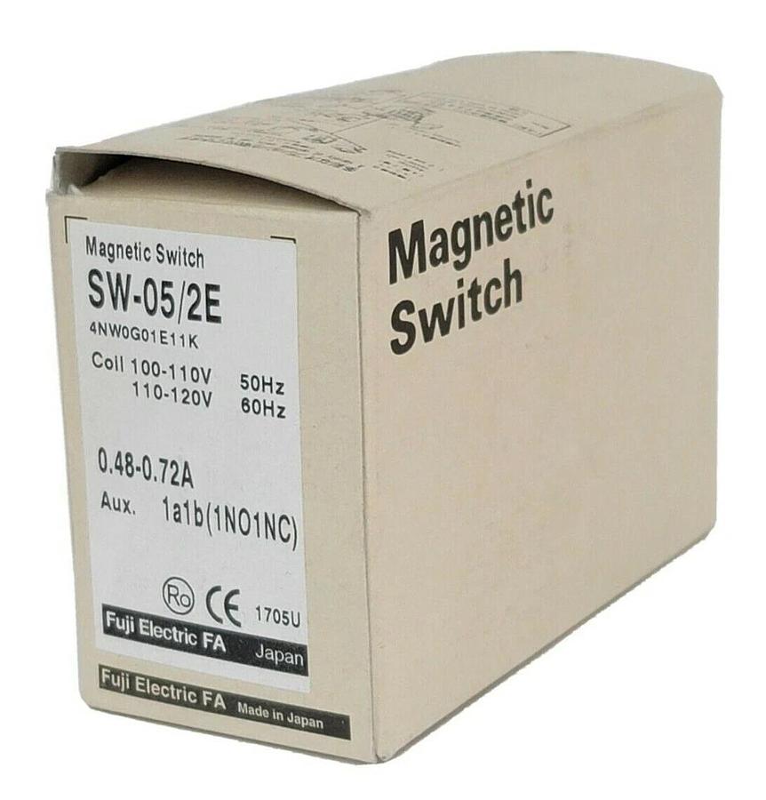 Used NIB FUJI ELECTRIC 4NW0G01E11K MAGNETIC SWITCH SW-05/2E, 0.48-0.72A