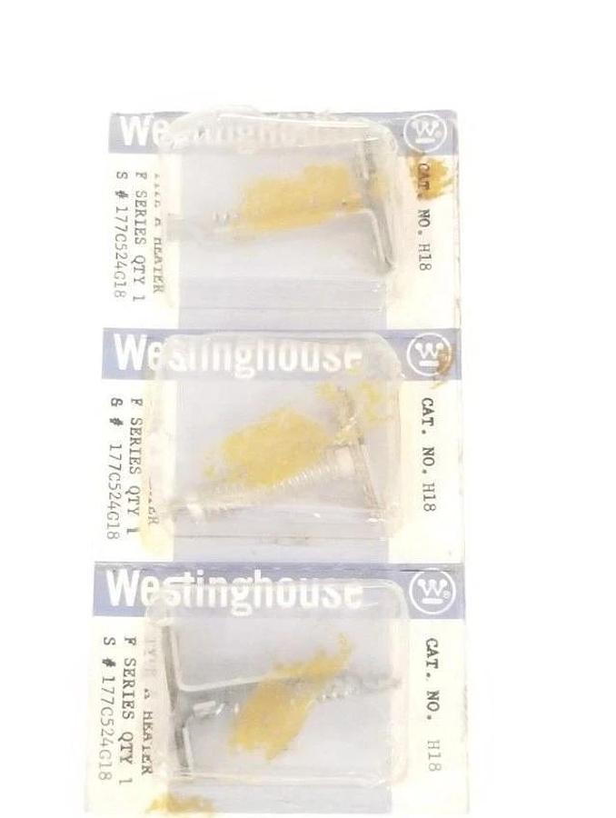 Used LOT OF 3 NEW WESTINGHOUSE 177C524G18 TYPE A HEATERS CAT. NO. H18