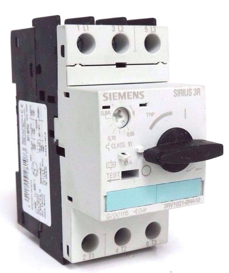 Used SIEMENS 3RV1021-0HA10 CIRCUIT BREAKER 3RV10210HA10