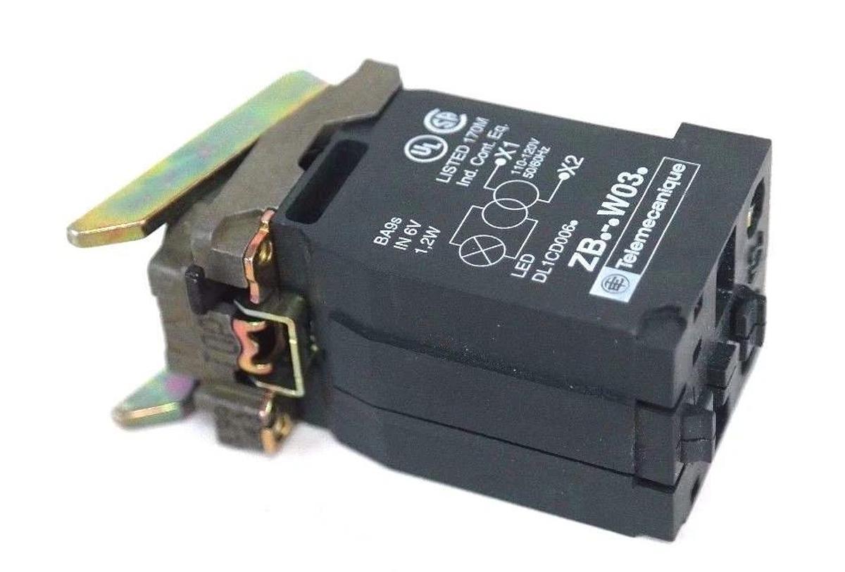 Used LOT OF 2 NIB TELEMECANIQUE ZB4BW031 LAMP MODULE 37165 W/ CONTACT