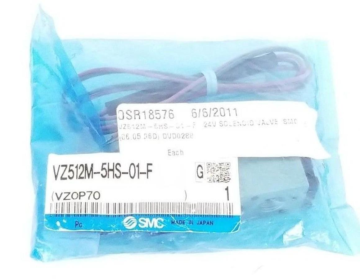 Used NEW SMC VZ512M-5HS-01-F SOLENOID VALVE, 24VDC, VZ0P70, VZ512M5HS01F