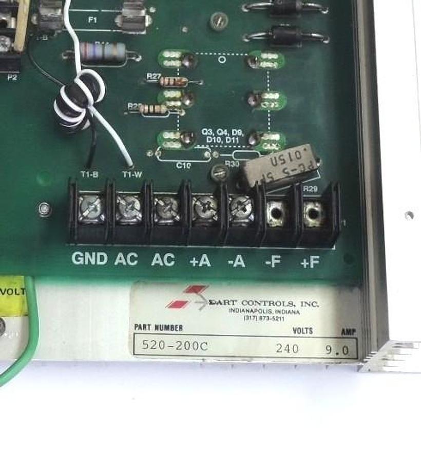 Used DART CONTROLS 520-200C DC DRIVE 520200C VOLTS: 240 AMPS: 9.0