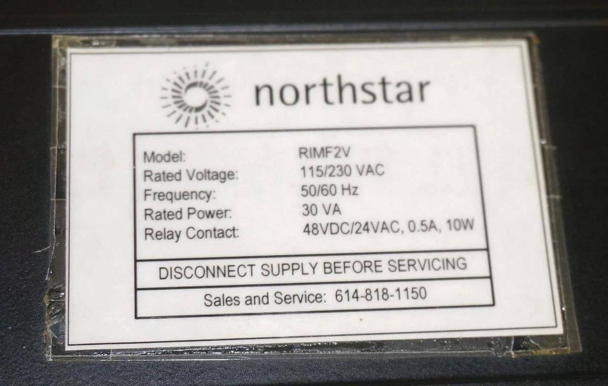 Used NORTH STAR RIMF2V FREQUENCY TO VOLT CONVERTER P/N. 757-7001, 115-230VAC, 50-60HZ