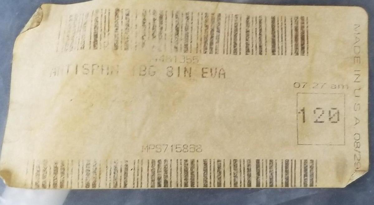 Used GENERIC MPS715868 ANTI-SIPHON TUBING 94481355 ANTISPHN TBG 8IN EVA