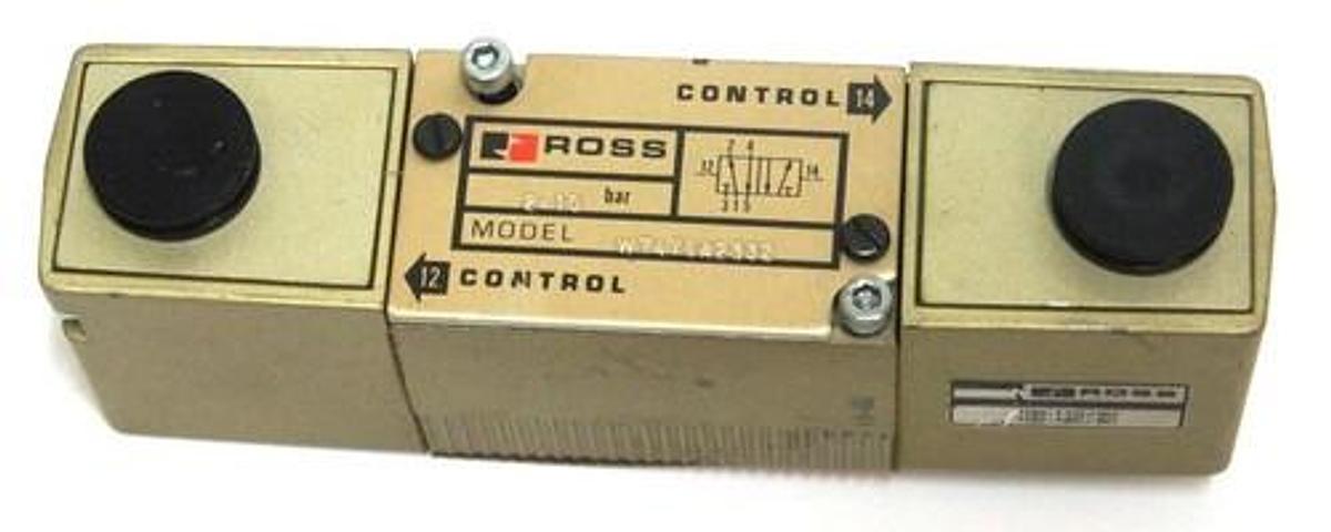 Used ROSS CONTROLS W7476A2332 DOUBLE SOLENOID VALVE 2-10 BAR 100-120V 50/60HZ
